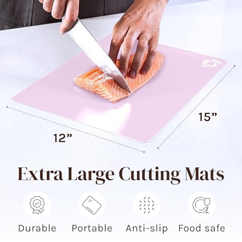 Flexible Plastic Cutting Board Mats for Kitchen (Pastel)