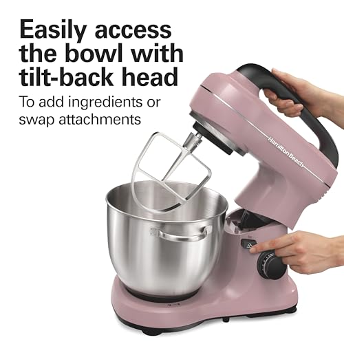 4 Qt Electric Stand Mixer With 7 Speeds (Pink / 4 Quarts)