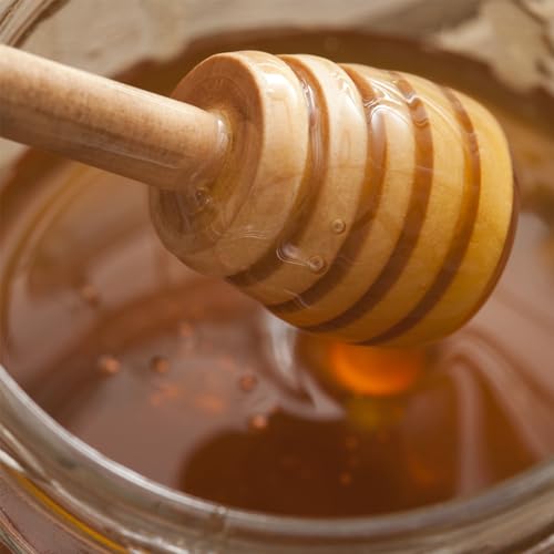 Wooden Honey Dipper Stick Collecting Dispensing Drizzling Jam Portable Wedding Party (8cm)