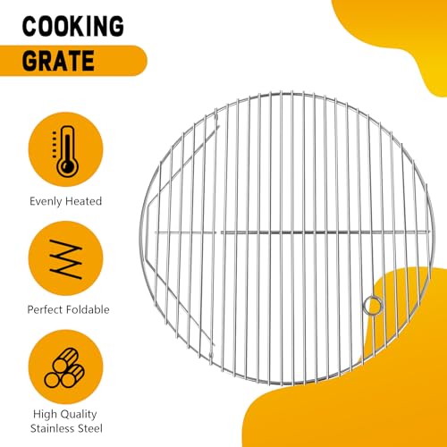 19.5" Cast Iron Round Grill Grate Grid for Pit Boss K24 (19.5" Stainless Steel Round Grill Grate Grid)