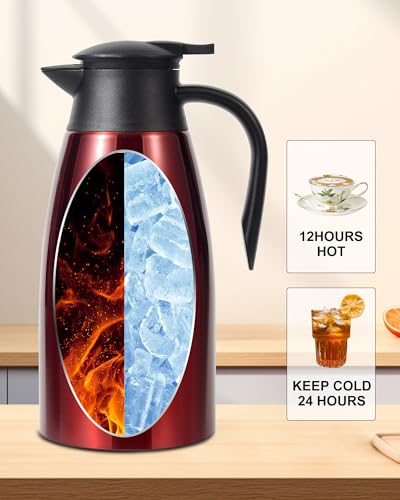 70oz Thermal Coffee Carafe (Red / 71 Ounces)
