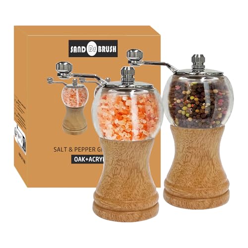 Salt and Pepper Grinder Set (Wood-5in)