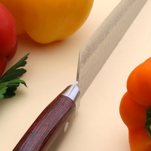 VG10 16 Layer Hammered Damascus Gyuto Japanese Chefs Knife (7")