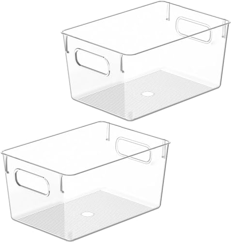 Clear Plastic Storage Bins (10 X 7.3 X 5)
