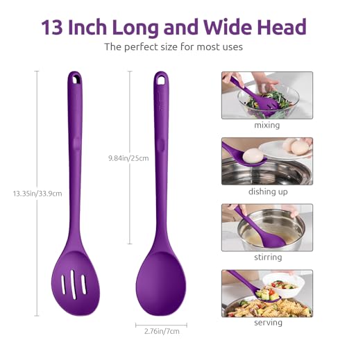 Silicone Spoons Set of 2 (Purple)