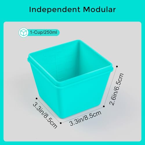 1 Cup Silicone Freezer Molds with Lids (Cotton Candy / 4x 1-Cup)