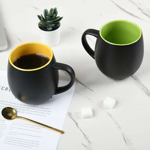 20oz ceramic Coffee Mug Sets Matte Black Porcelain Mug Multiple colors Cups for Coffee (20oz)