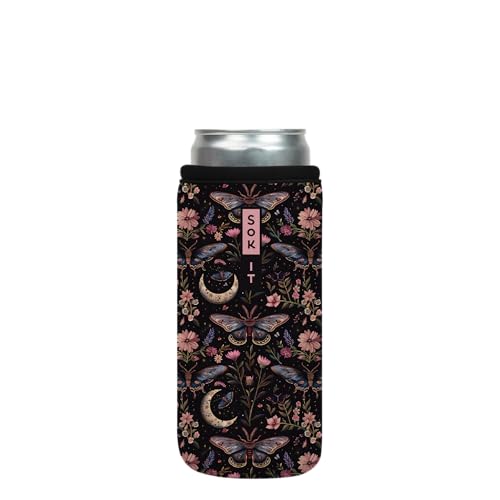 CanSok Sleeve for Beer & Soda Insulated Neoprene Cover (Into the Night / 12oz Slim Can Sleeve)