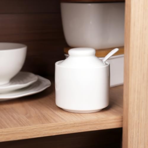 8 oz Sugar Bowl with Lid and Spoon
