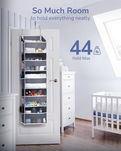 1 Pack Compact Size Over Door Organizer Slim Door Storage for Small (Dark Grey / 1 Pack-Compact)