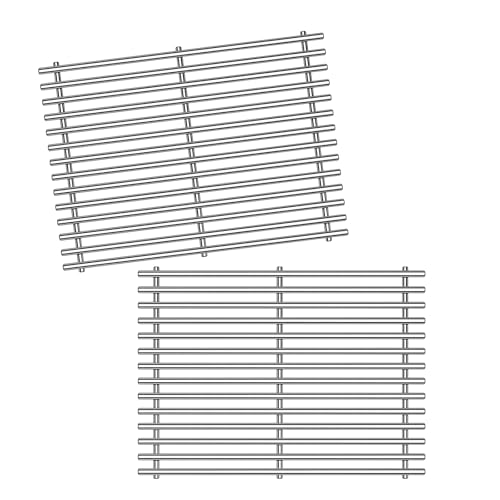9MM 15" Stainless Steel Grill Grates for Weber Spirit E200 S200 E210 S210 Genesis Silver A Spirit 500 Gas Grill with Side Control Panel for Weber 7521 7522 7523 65905 65904 Spirit 200 Series (15" Spirit 200)