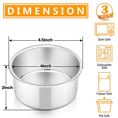 4 Inch Round Cake Pan Set of 3 (3 Count)