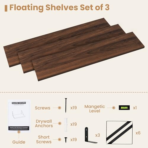 Floating Book Shelves for Wall