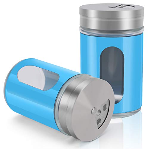 2pcs Salt and Pepper Shakers (Blue)
