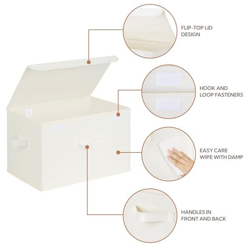 Memory Keepsake Storage Box (Ivory White / Large-2 Pack)