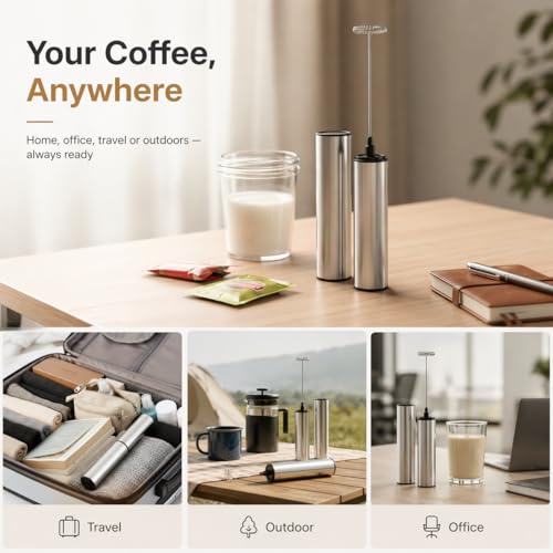 Rechargeable Milk Frother Battery Operated