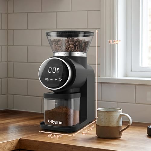 Conical Burr Coffee Grinder Electric (Black)