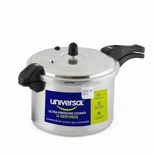 10.5 Quart / 10 Liter) Olla de Presion, Aluminum Pressure Pot with 6 Safety Systems, 11-Serving Stovetop Cooker, Pressure Cooker made in Colombia, 25-Year Warranty