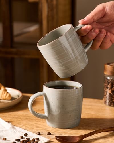 Coffee Mugs Set of 4 (Meteor-Matcha Green / 4 Count (Pack of 1))