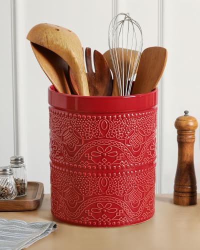 Kitchen Utensil Holder (Christmas Red)