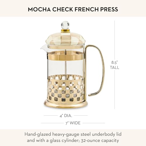 Coffee French Press (Mocha Check)