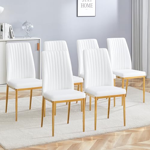 White Golden Dining Chairs Set (G- White)