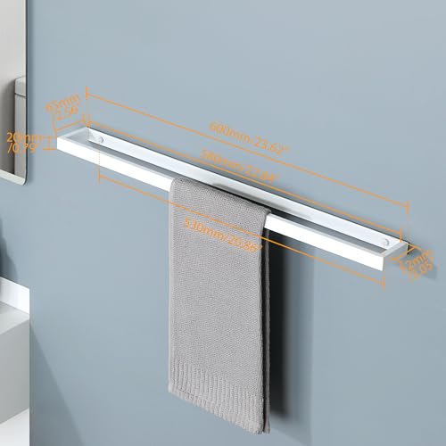 24 Inch Hand Towel Holder Towel Bar for Bathroom Wall Mounted (White / 24-Inch)