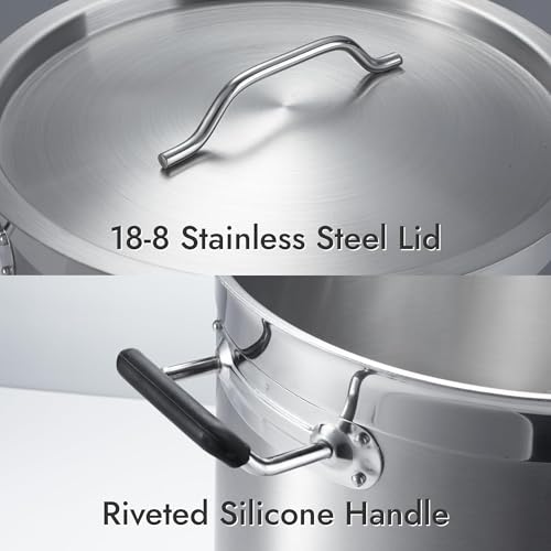 32 Quart Heavy Duty Stock Pot with Lid (32 Quarts)