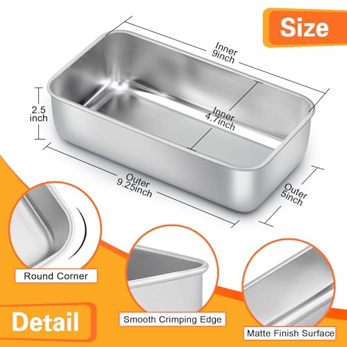 Loaf Pan for Baking Bread (6 Count)
