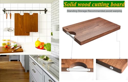 Solid Sapele Wood Cutting Board One (M--15.7*11.8*1.18IN (40*30*3cm))