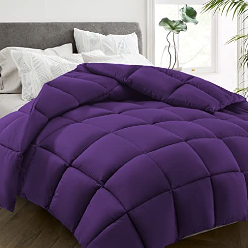 All Season California King Size Bed Comforter (Purple / Cal King（96*104）)