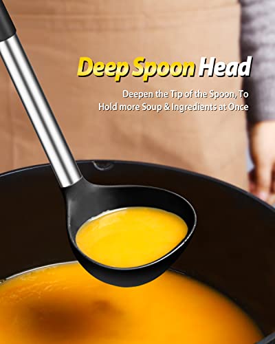 Silicone Soup Ladle and Pasta Spoon Set (2 Count)