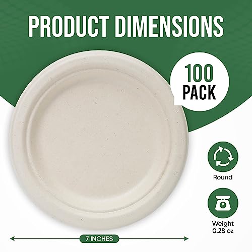 Brown Disposable Paper Plate 7 inch (Brown / 7 IN)
