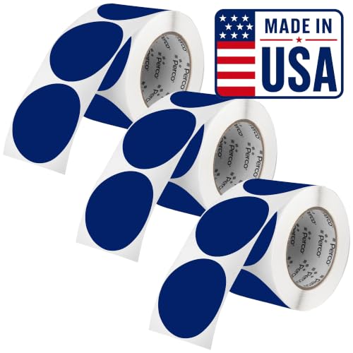 Dark Blue Perforated Round Circle Dot Sticker 3 (Blue - Dark / 3 Inch)