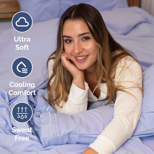 Short Queen Size 4 Piece Bed Sheet Set (35 - Lavender / Short Queen)
