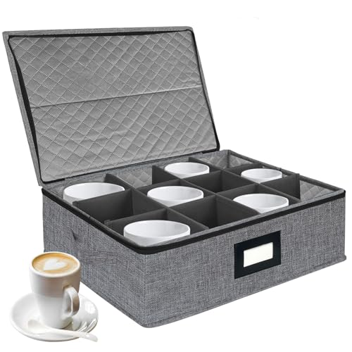 Mug and Cup Storage Box with Dividers (Mug storage Box)
