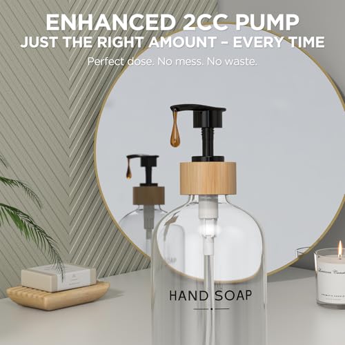 Hand and Dish Soap Dispenser Set (Hand Dish (Transparent))