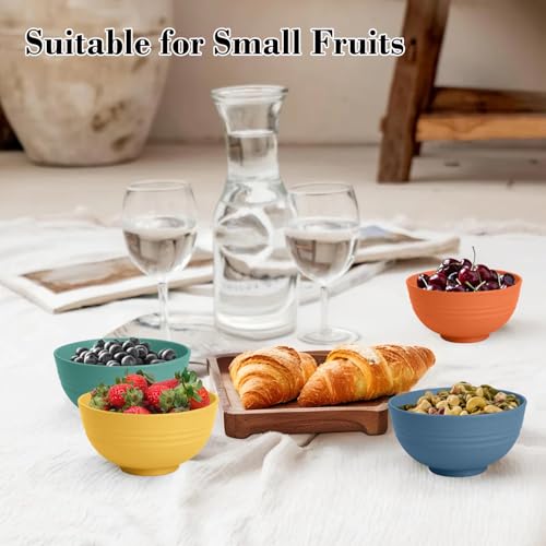 Unbreakable Wheat Straw Bowls for Kids (10 oz / Yellow,Orange,Blue,Green,Beige,Navy Blue)