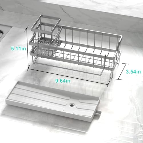 Sponge Holder for Kitchen Sink (Silver)