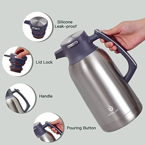 Thermal Coffee Carafe 68oz (Metallic / 68 Ounces)
