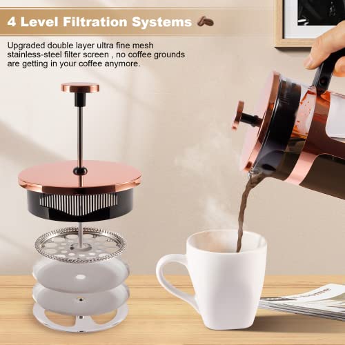French Press Coffee Maker (Rose gold)