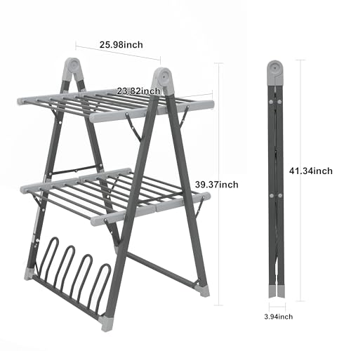 Heated Clothes Drying Rack Foldable Timer Shoes Socks