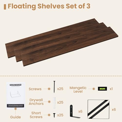 Floating Book Shelves for Wall