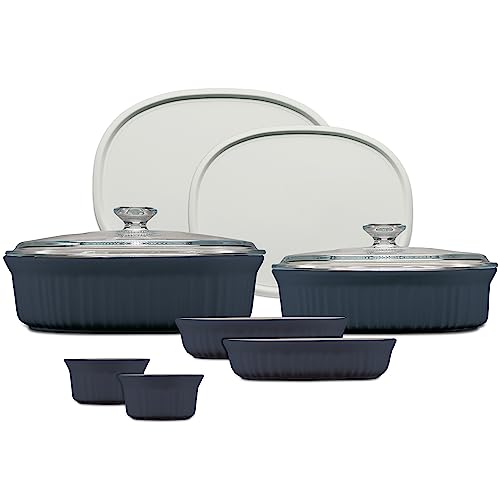 Ceramic Bakeware Set with Lids (French Navy / 10 PIECE)