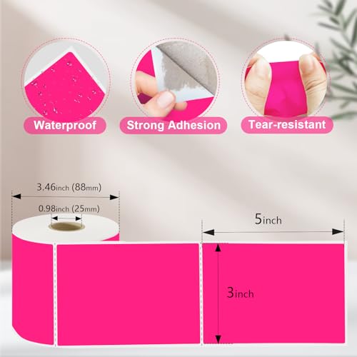 3 X 5 Inch Printable Waterproof Rectangle Color Coding Labels