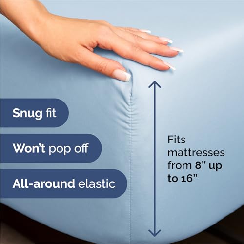 King Size 4 Piece Sheet Set (21 - Baby Blue / King)