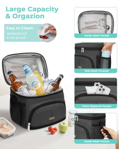 Lunch Box for Men Women Insulated Lunch Tote Cooler Bag Lunchbox