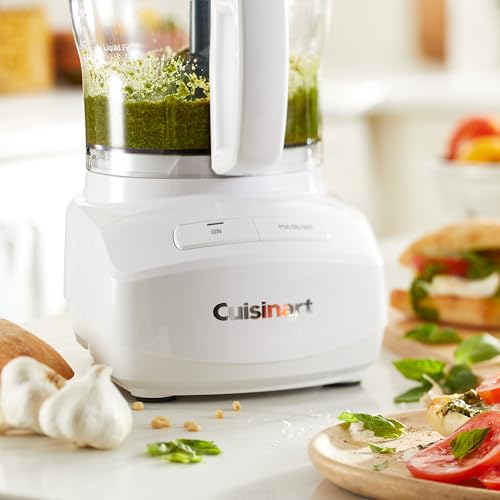 7 Cup Sleek and Modern Design Food Processor with Two Easy Controls and Universal Blade for Chopping (7 Cup / White)