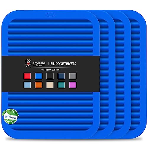 4 Pack Square Silicone Trivets (4 Count)