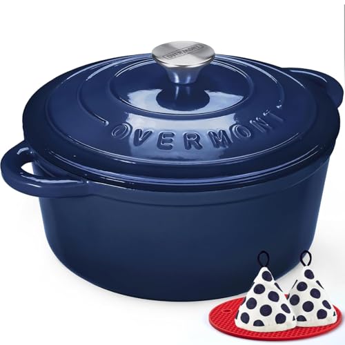 Enameled Cast Iron Dutch Oven (4.5 Quart / Indigo Blue)